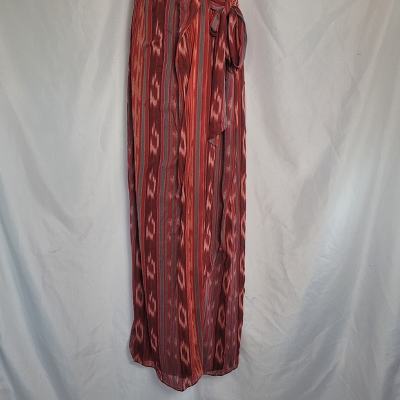 Lauren Ralph Lauren NWT Geo Striped Georgette Halter Gown Maxi Dress Size 6 - Picture 4 of 16